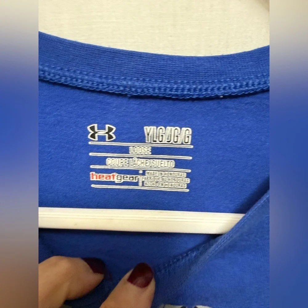 Under Armour Royal Blue Youth Large Baseball Tee 0142